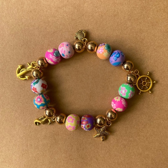 Handmade Jewelry - Colorful Bohemian Ocean Charm Bracelet